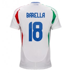 Italien Nicolo Barella #18 Borta Kläder EM 2024 Kortärmad